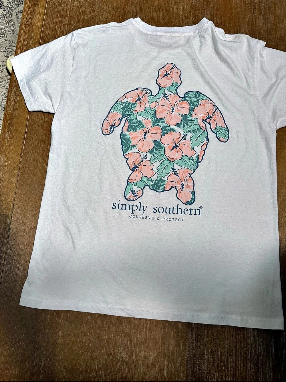 Simply Southern Graphic Turtle Tee in White